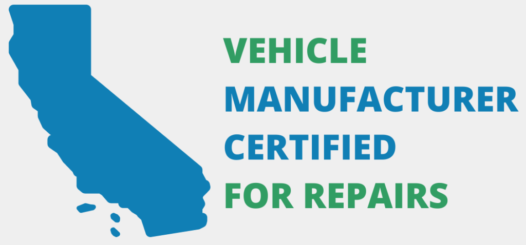 graphic showing kaizen is certified by vehicle manufacturers for auto glass repair